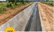 Concrete drainage channel